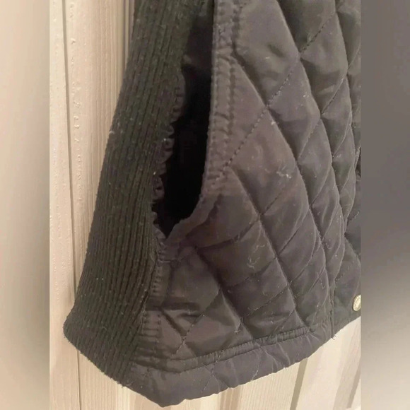 Cynthia Rowley Women’s Quilted Black Zip/Snap Front Vest Pockets EUC Size Medium - Picture 6 of 6